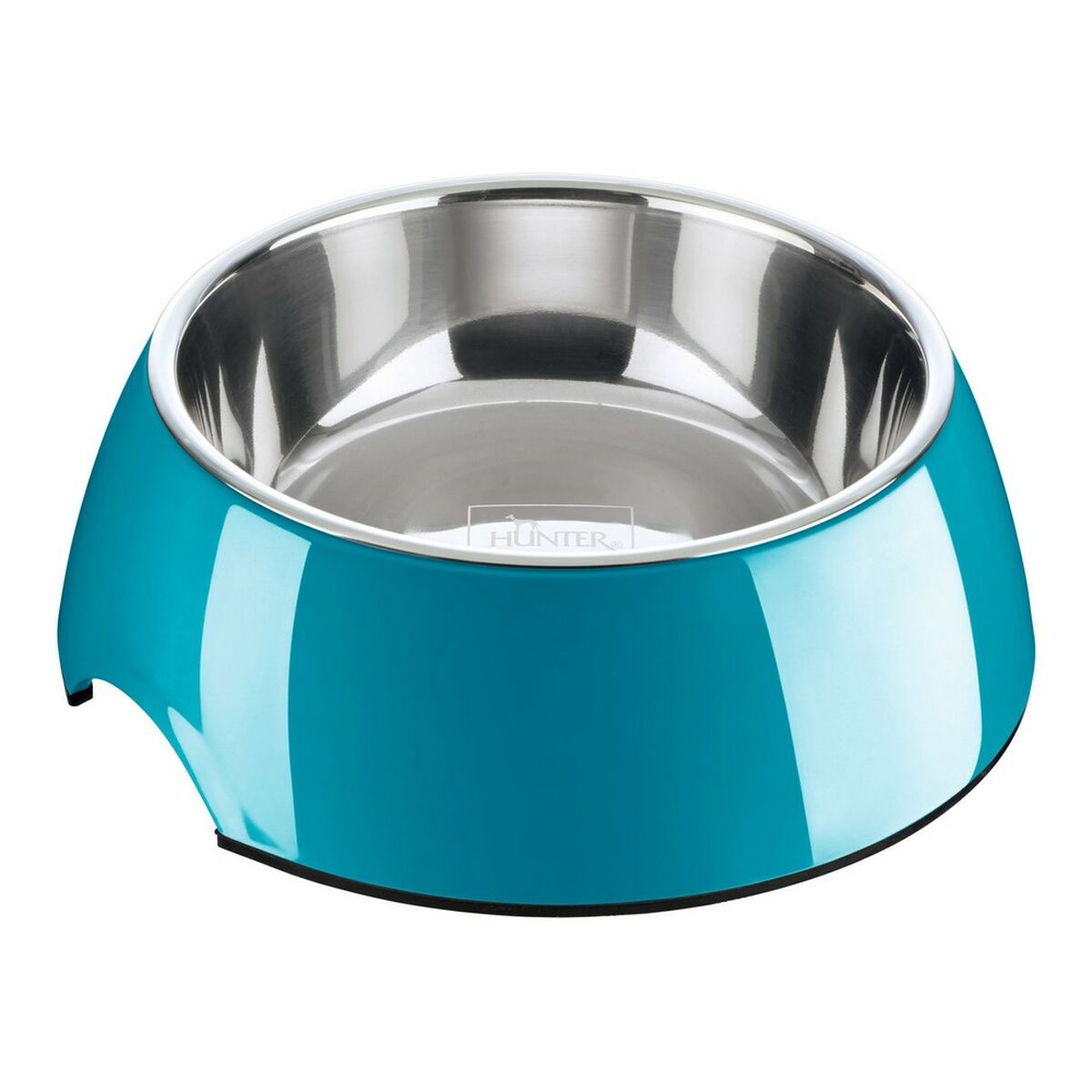 Futternapf für Hunde Hunter Melamine Edelstahl Blue 160 ml (14,5 x 14,5 x 7 cm)