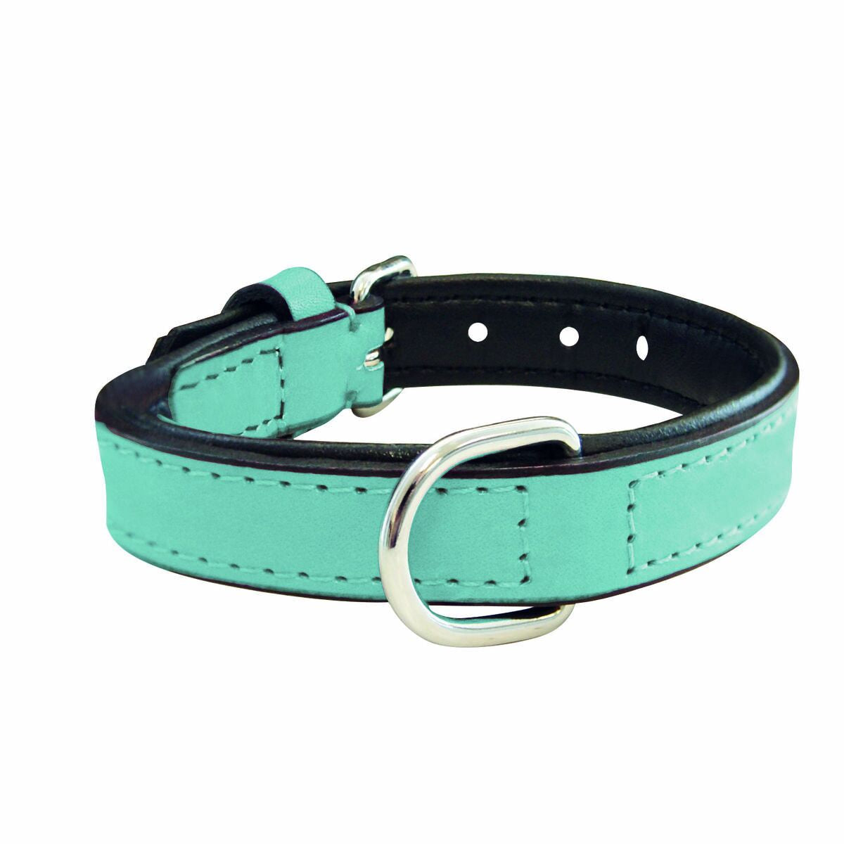 Hundehalsband Gloria 30 cm Polsterung Leder Blau